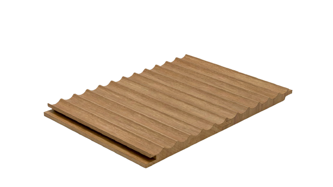 Cove fluted wooden panel